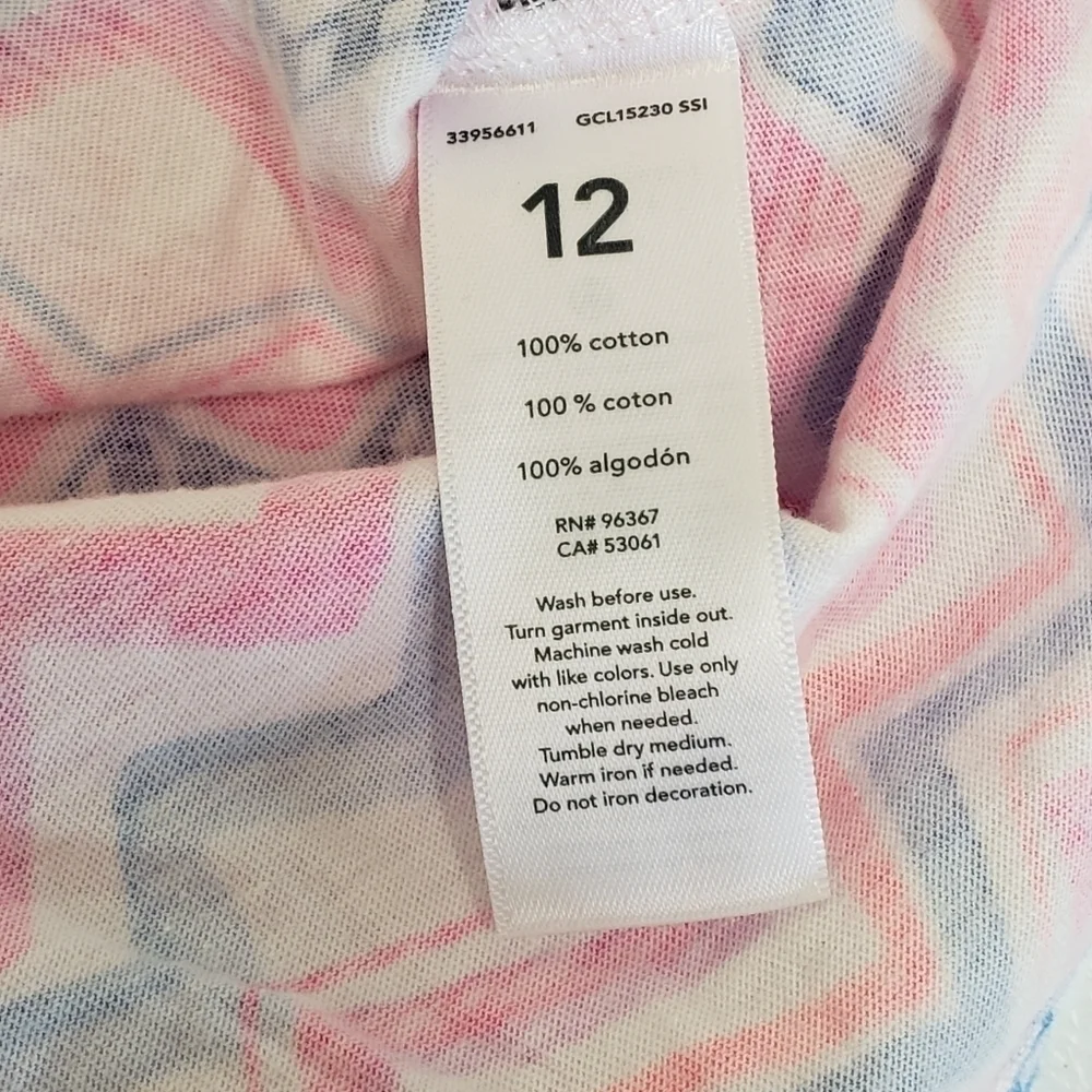 Oshkosh Girls Chevron Summer Dress Size 12